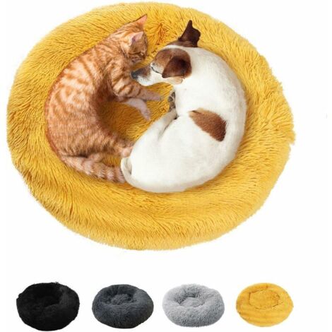 Round Cushion 50cm Pet Bed Cat Cushion Basket Dog Cat Bed Round Dog Cat Bed Basket Donut Soft Calming Comfy Dog Bed Cat Cushion (1/5)