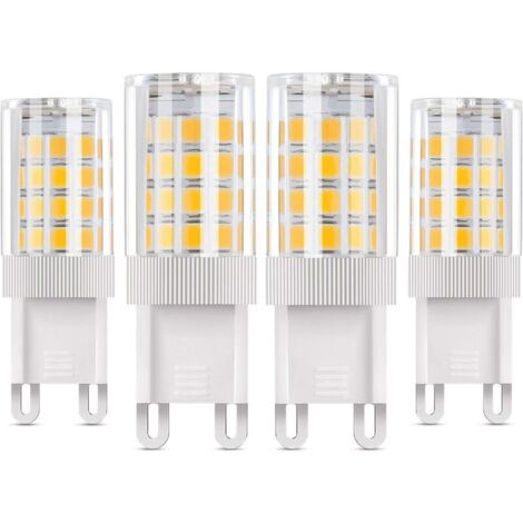 G9 LED Light Bulb, 5W Equivalent to 50W Halogen Lamps, 4 PCS Warm White 3000K LED Lamps, 360° Beam Angle, AC85-220V, 360LM, Not Dimmable (1/5)