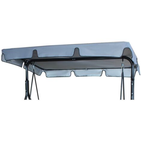 Replacement Roof Universal 3 Seat Swing Replacement Cover Awning (Only Canopy Cover) 19512515cm Grey