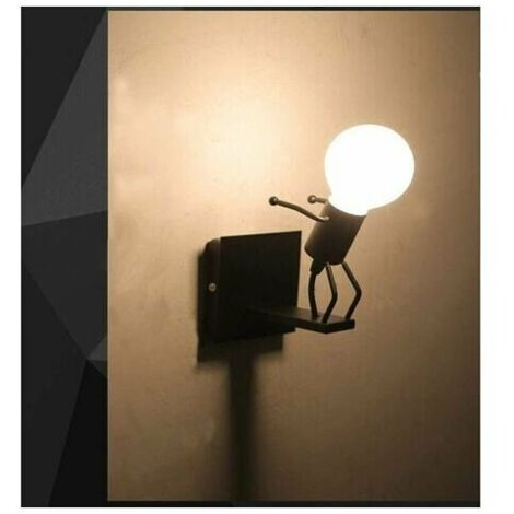 Robot Wall Lamp, Creative Small Iron Man Wall Lamp, Retro Cartoon Wall Lamps, For Bar Bedroom Kitchen Restaurant Cafe Corridor (1/5)