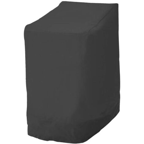 Stackable Garden Chair Cover, 210D Oxford Fabric Waterproof Outdoor Chair Cover, Balcony Garden Chair Cover Anti-UV/Rainproof 120656580cm (Black) (1/5)