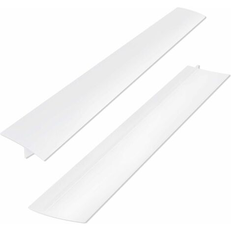 Gap Cover 53cm Gap Covers Silicone Kitchen Gap Filler Warmer Cover for Stove Countertop Baking Oven 2 Pieces White (1/5)