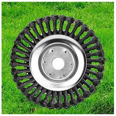 Lawn Brush Cutter Brush, 150x25.4mm Round Weed Brush for Weed Removal, Rotating Brush Head with Solid Steel Wire Wheel for Garden Agriculture(6 Inch) (1/5)