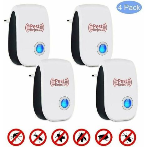 4pcs Anti-rodent Repellent Ultrasonic Repeller Electronic Repellent Indoor and Outdoor Pet Repeller (1/5)
