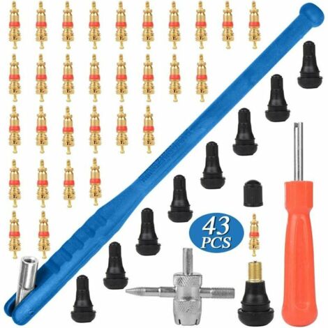 43pccs Kit Retire Tool, 30pcs Valve Core, 10pccs car valve of tire, for Kit installation tool repair of tire valve (1/5)