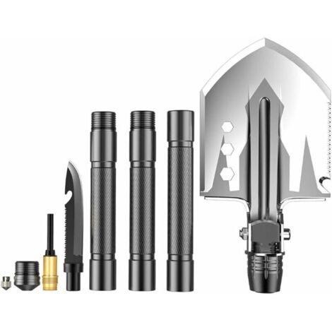 Folding Military Shovel, Portable Multifunctional Tactical Tool, Outdoor Camping Shovel, Outdoor Survival, Hiking, Hunting, Fishing, Expedition, Gardening, Automotive Emergency (1/5)