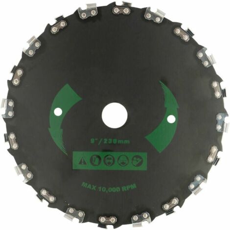 Universal 20 Teeth Mower Blade Right Angle Chainsaw Brush Cutter Saw Blade Garden Disc Machine Accessories 230mm Black (1/5)