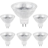 GU5.3 Halogen Bulb 50W 12V, 800lm Warm White 2700K Dimmable, MR16 Halogen Spot Light Bulb, 6-Pack