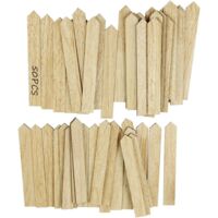 50 Pcs Bamboo Plant Tags for Plants, Garden Plant Seedling Markers, Bamboo Plant Decoration for Vegetable Garden, Small Sign Accessory for Yard, Outdoor & Greenhouse (Shield)