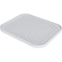 Small Silicone Trivet, Non-Slip Silicone Placemat, Dish Drying Mat, Drip Mat, Pot Holder, Heat Resistant Coaster (Gray, 29.5 x 23.5cm)