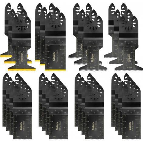 28-teiliges Oszillationssägeblatt-Set, 6 Titan-Oszillationssägeblätter, Multifunktions-Oszillationswerkzeug-Zubehörset, Universal-Sägeblatt für Dremel, Bosch, Makita, Dewalt usw. (1/5)