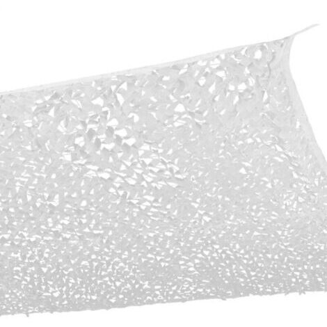 Cyslmuk – Rechteckiges Sonnensegel 6x4m aus weißem Camouflage-Polyester – Sonnenschutz für den Außenbereich – Einfache Montage mit Befestigungsmaterial (1/5)