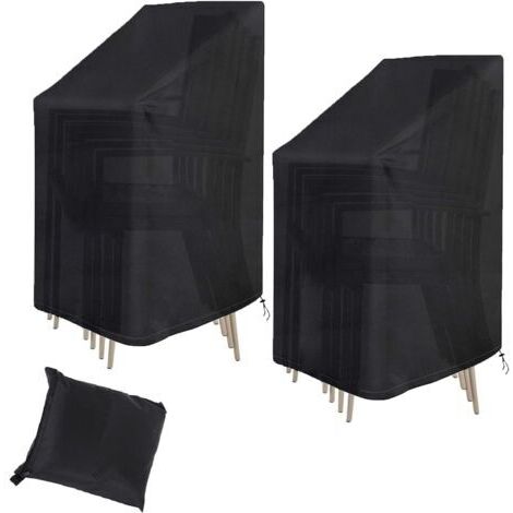 LaBlanc – Set mit 2 Schutzhüllen für Gartenstühle – aus 210D Oxford-Gewebe, wasserdicht, winddicht, reißfest – für Gartenstühle und Terrasse – 75 x 75 x 120 cm (1/5)