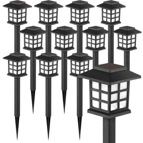 Solarbetriebene Lichterkette, 12 wasserdichte LED-Solarleuchten für den Außenbereich, Solar-Wegeleuchten bieten 10 Stunden Beleuchtung für Ihren Garten, Ihre Landschaft, Ihren Weg, Ihren Hof, Ihre Ter (1/5)