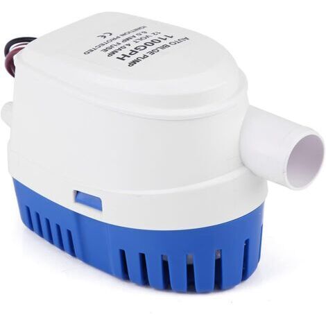Bilgepumpe, 12V 1100GPH Automatische Tauchpumpe für den Innenbereich von Booten mit Schwimmerschalter, Wasserpumpe für Boote, Teiche, Schwimmbecken