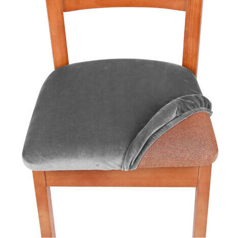 Ahlsen Stuhlhussen, Esszimmerstuhlhussen, Küchenstuhlhussen (Dunkelgrau, 6er-Set)