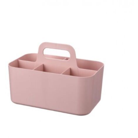 AHLSEN Stapelbarer Organizer – Tragbarer Organizer für Badezimmer, Büro, Bastelbedarf oder Schulsachen (Rechteckig, Rosa) (1/5)