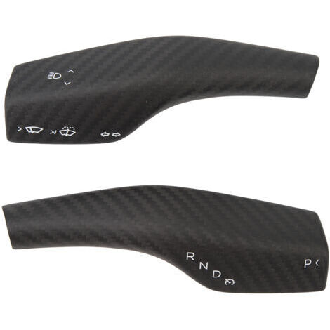 FOREHILL Lot de 2 housses de levier de vitesse pour volant en fibre de carbone véritable, résistantes aux rayures, pour Tesla Model 3 Y 3K Twill Matte