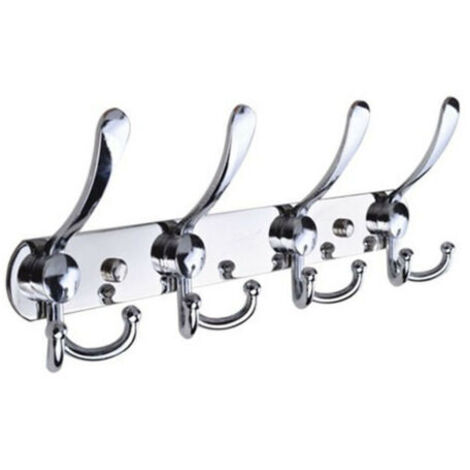 Forehill – Wandgarderobe aus Edelstahl – Rostfreie Haken für Mäntel, Handtücher und Bademäntel – Tragkraft 10–15 kg – 45 x 11,8 cm (1/4)