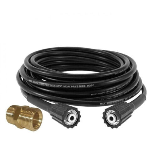 CHOYCLIT Ersatz-Verlängerungsschlauch für Hochdruckreiniger, 15,24 m (50 Fuß), 5800 Psi (3800 bar) mit Hochleistungsadapter, PVC-Gummischlauch (1/5)