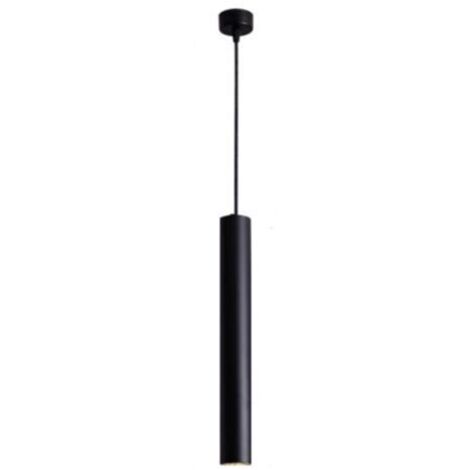 CHOYCLIT LED Nordic Pendelleuchte, lange Röhre, minimalistische kreative Hängelampe, moderne Deckenleuchte, Dekorationsleuchte für Esszimmer, Kücheninsel, weißes und warmes Licht 4000K (Schwarz, 30 cm (1/5)