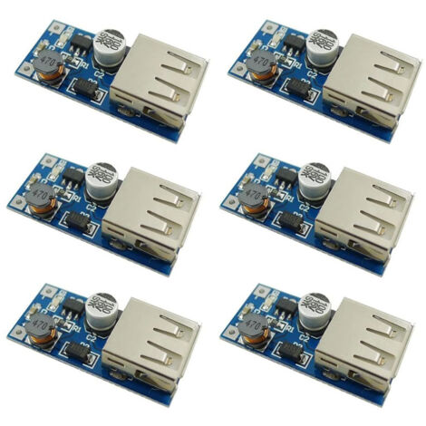 6PCS DC-DC 0.9V-5V à USB 5V 600MA USB Booster Tension Step Up Chargeur Module (1/5)