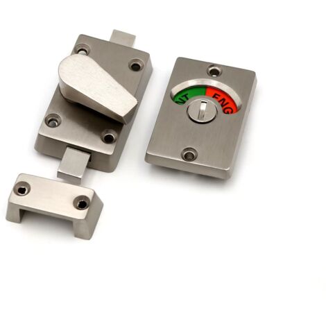 Serrure d'indicateur de salle de bains, accessoires de toilettes publiques, serrure d'indicateur sans personne, serrure de séparation de toilettes en alliage de zinc (1/4)