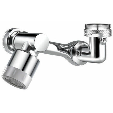 Robinet d'extension multifonctionnel rotatif Extension de robinet rotative universelle Robinet d'évier de cuisine pivotant à 1080 degrés Aérateur Filtre anti-éclaboussures Robinet à bras robotique rot (1/5)