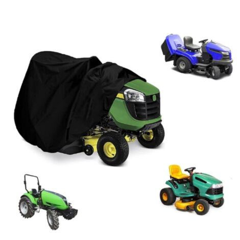 Housse de tracteur de jardin, Housse tondeuse autoportée, Bâche en tissu Oxford 210D coupe-vent, Anti-pluie, Anti-poussière et anti-UV (L183 x W137 x H117CM) (1/5)