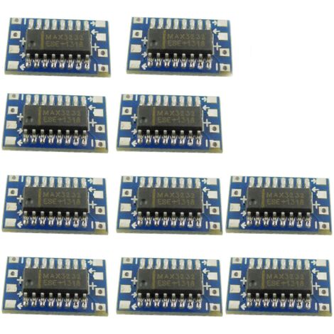 10 pièces Mini RS232 vers TTL MAX3232 en TTL Carte de module de convertisseur Carte de conversion de niveau Carte de conversion de port série (1/5)