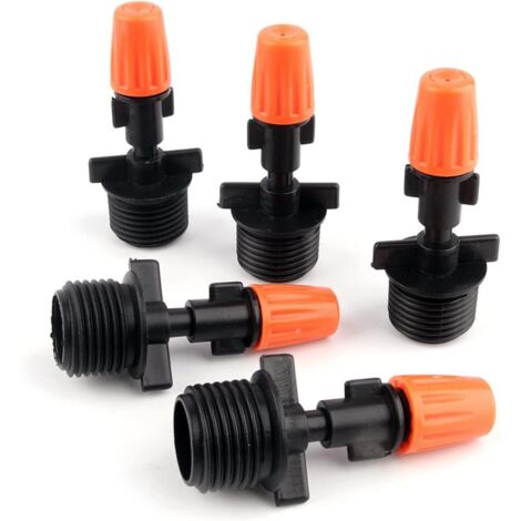 Buse réglable d'irrigation 100 pièces Micro Drip Système d'irrigation A atomisation Bulles + joints Kits d'alimentation en eau automatique Buzle Buzle Buzle (1/5)