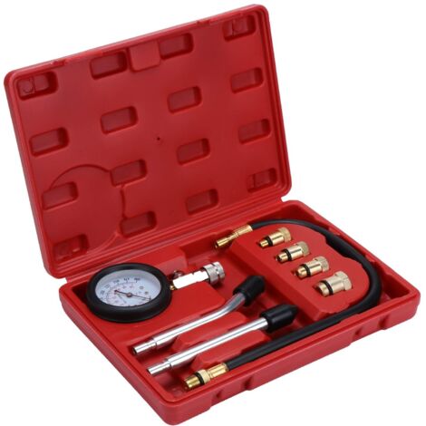 Moteurs Testeur de compression, Automotive Coffret testeur de Compression, Moteur Essence Outil de Diagnostic de Manomètre avec Boîtier en Plastique (1/5)