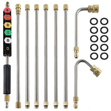 Bâtons d'extension pour nettoyeur - Outil de nettoyage à - de rechange télescopique - Pour buses de nettoyage de fenêtre - 40cm (1/5)