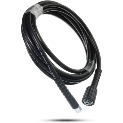 Tuyau Haute Pression 10M, M14 x M22 (15mm) à Filetage - Flexible Nettoyeur Haute Pression avec Connecteur Quick Connect de Type Clic (1/5)