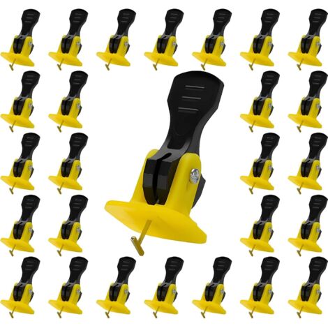 100 Pcs Système de nivellement de carrelage 2mm croisillon carrelage autonivelant kit de nivellement pour carrelage et Mur-jaune (1/5)