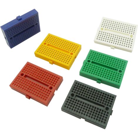 6PCS SYB-170 Tie Mini Breadboard Kit Circuit imprimé sans soudure pour Arduino (Rouge, Jaune, Bleu, Vert, Noir, Blanc) (1/5)