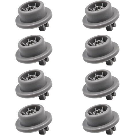 Lot de 8 roulettes pour panier inférieur de lave-vaisselle Bosch Kenmore et Neff Siemens Pièce de rechange 165314 AP2802428 (1/5)