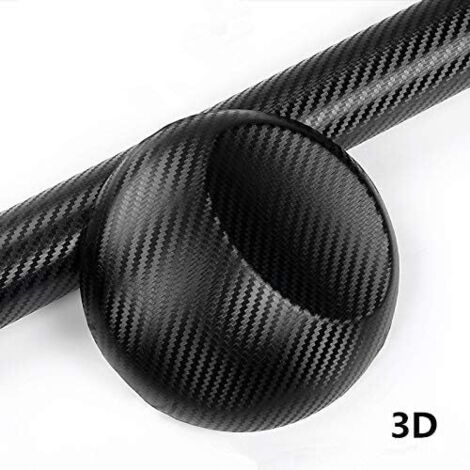 – Film vinyle 3D fibre carbone adhésif pour voiture – Lot de 2 pièces 150 cm x 30 cm – Résistant aux intempéries – Pour personnalisation auto et moto (1/5)
