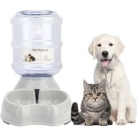 Old Tjikko Animal Automatique Distributeur d'eau Automatique Fontaine, Animal Gourde Animaux Accessoires pour Chiens Chats, 3,8 l, sans PBA de