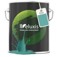 Pittura murale turchese petrolio opaca per interni – Copertura classe 1, senza COV, senza primer, a goccia – Soggiorno e camera da letto – 5 L – Veluxis (Muted Aqua)