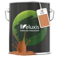 Pittura murale marrone arancio beige opaca per interni – Copertura classe 1, senza COV, senza primer, a goccia – Soggiorno e camera da letto – 5 L – Veluxis (Warm Clay)