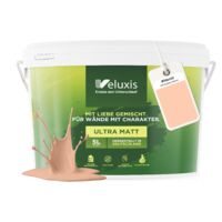 Pittura murale Beige Arancione Crema Opaca per interni – Copertura Classe 1, senza COV, senza primer, a goccia – Soggiorno e camera da letto – 5L – Veluxis (Honeydew Melon)