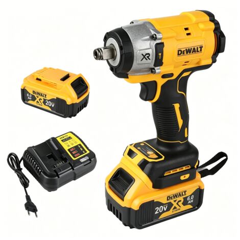 DEWALT DCF922 (Kit de charge)ATOMIC 20V MAX 1/2 pouce. Clé à chocs sans fil, clé électrique à vitesse variable avec outil détachable