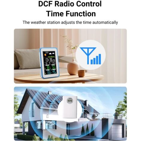 Led Barometer Drahtlose Wetterstation für drinnen und draußen, drahtlose ...