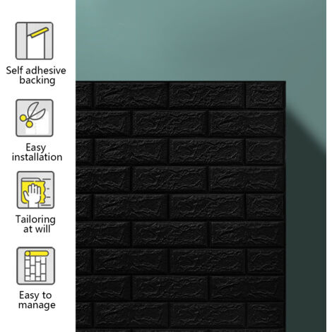 3D Wandpaneele Selbstklebend – 10 Stück, 30x30 Cm, PVC Schaum, Wasserdicht & Feuchtigkeitsbeständig – In Steinoptik Für Wohnzimmer, Schlafzimmer, Bad