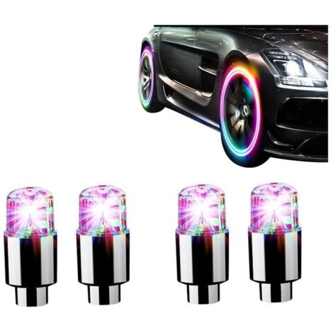 4 tappi valvola universali a LED, impermeabili, con induzione automatica, per auto e moto, per uso quotidiano (1/4)
