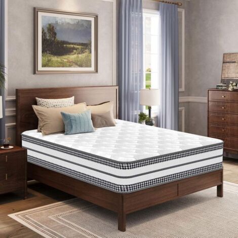 Matelas 90x200 CM Premium - Épaisseur 26cm - Mousse et Ressorts + Blue Latex, H3, Confort Équilibré (1/5)