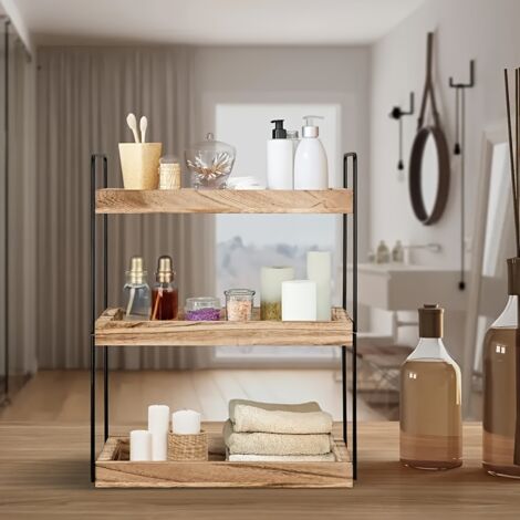 LOLLANDA 1 Étagère à épices à trois niveaux pour cuisine, étagère de comptoir, étagère de rangement pour café (1/5)
