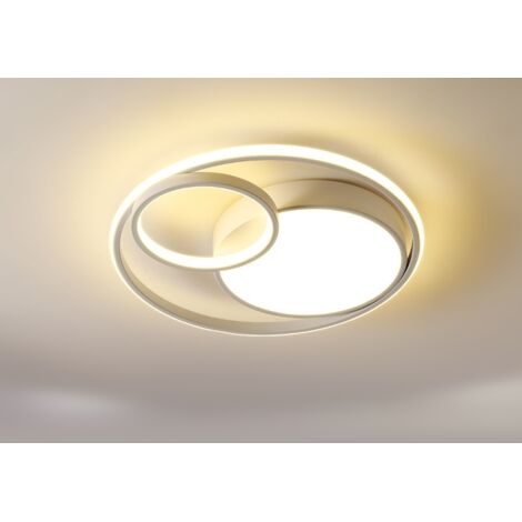 LOLLANDA Plafonnier minimaliste, éclairage pour couloir, plafonnier encastré pour chambre à coucher, adapté aux salons (lumière tricolore) (1/5)