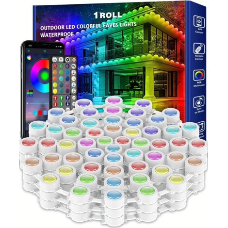 Éclairage Extérieur Intelligent 90m - Contrôle par App/Télécommande,LED RGB Étanche pour Maison et Jardin - pour Noël, Halloween & Anniversaires (1/5)